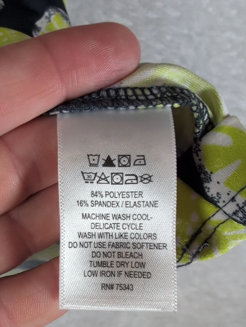 509-Tommy Bahama Navy Sleeveless Collared Tank with Lime Print - Picture 4 of 4
